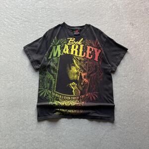 Vintage Y2K AOP Style Bob Marley Rasta T-Shirt